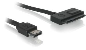 DeLOCK Cable Power Over eSATA > SATA 22pin 0.5m zwart