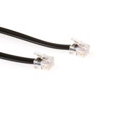 ACT TD5701 Telefoonkabel RJ12 Mannelijk naar RJ12 Mannelijk 1 meter Zwart