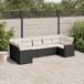 Maison Exclusive - Ensemble de meubles de jardin 7 pièces avec canapé et coussins, noir, en polyrotin