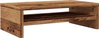 Syfax Houtkleurige Monitorstandaard 42x24x13 cm Bewerkt Hout Oud Houtkleurig