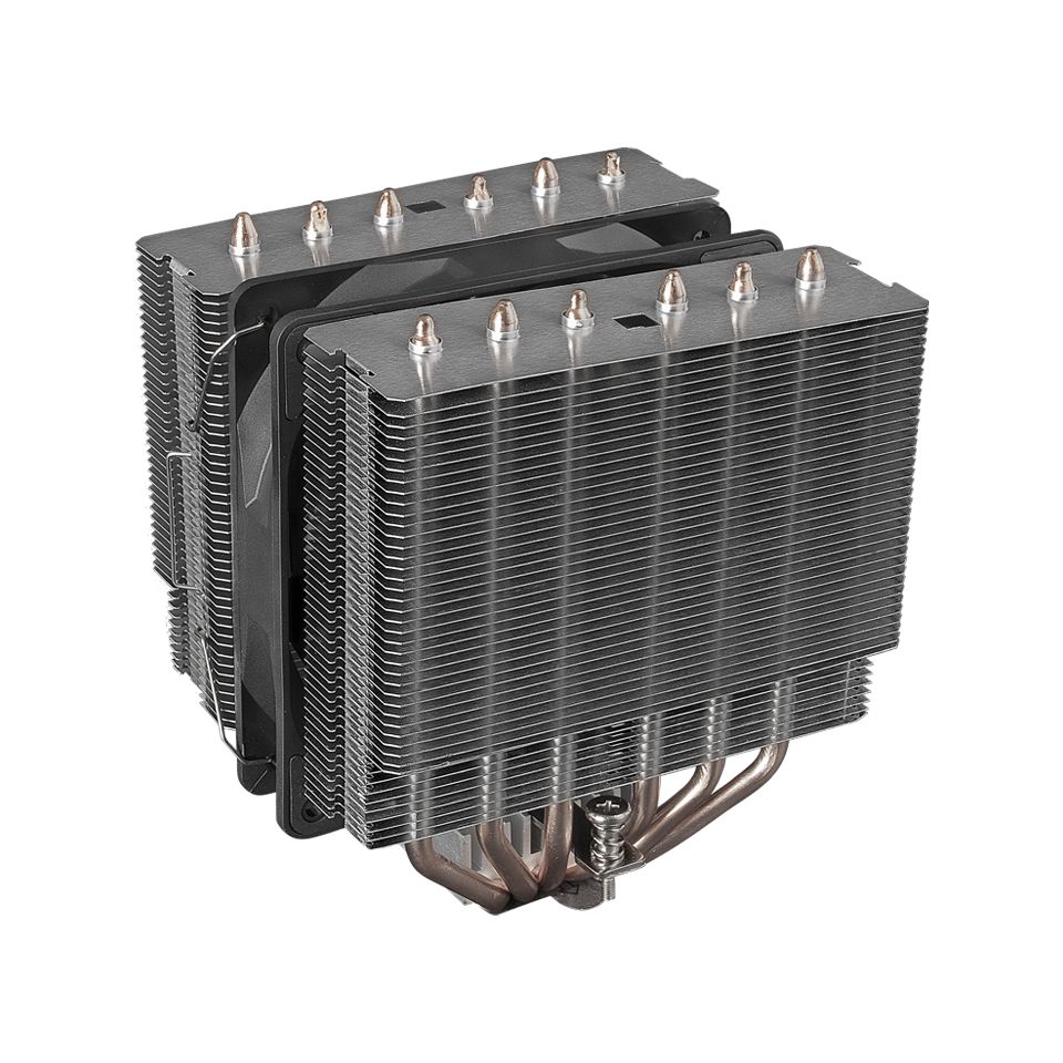Mars Gaming MCPU-2T Luchtkoeler Processor 12 cm Aluminium, Zwart