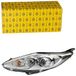 HELLA 1LL 247 045-381 Halogeen/DE-Koplamp - voor o.a. Ford Fiesta VI (CB1, CCN) - Ghia, Sport - Chroom - ECE - voor linksrijdend verkeer - rechts