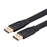 VALUE Flat DisplayPort kabel, v1.4, DP ST - ST, zwart, 3 m