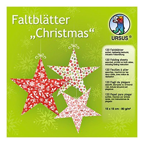 Ursus Vouwbladen Christmas - 15 x 15 cm - 120 vellen