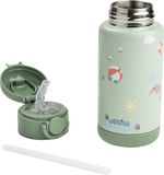 Done By Deer Thermos Drinkfles Rietje - 340 ml - Playground - Green
