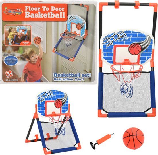 vidaXL Kinderbasketbalset - Multifunctioneel - Grond en Muur