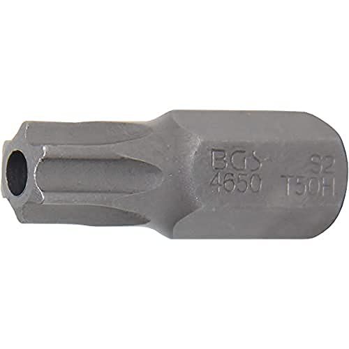 Bgs 4650 | Bit | lengte 30 mm | 10 mm (3/8") buitenzeskant | T-profiel (voor Torx) met boring T50
