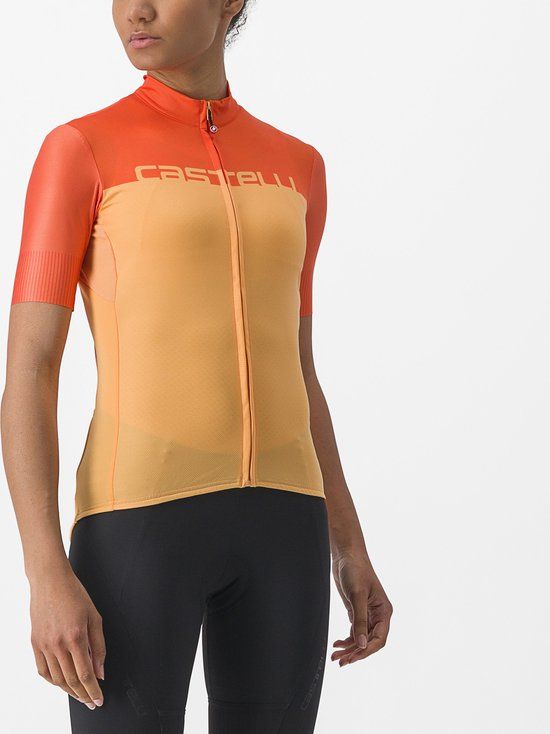 Castelli Velocissima - Fietsshirt - Dames - Maat M - Oranje