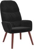 vidaXL Relaxstoel fluweel zwart