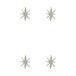House Doctor Étoile de sapin Spike Ø7,5 cm lot de 4 Paillettes laiton argenté