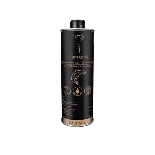 GranataPet Oleum Canis zalmolie, voedsel supplement voor honden, lekkere olie met zalm smaak, omega 3 en omega-6 vetzuren, 250 ml