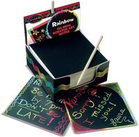 Melissa & Doug Mini Scratch Art Regenboognotitieblaadjes (125 stuks) met houten kraspen