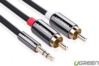 Ugreen 3.5mm Jack male to 2RCA male cable metal connector 1M