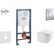 Grohe Rapid SL Toilette à réservoir encastré avec cuvette Oudee, abattant Softclose et plaque de chasse d'eau Skate Cosmopolitan Chrome - Sani11ba1107