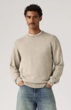 Levi's Heren Sweater Maat L Beige Lange Mouw Ronde Hals Effen Polyester