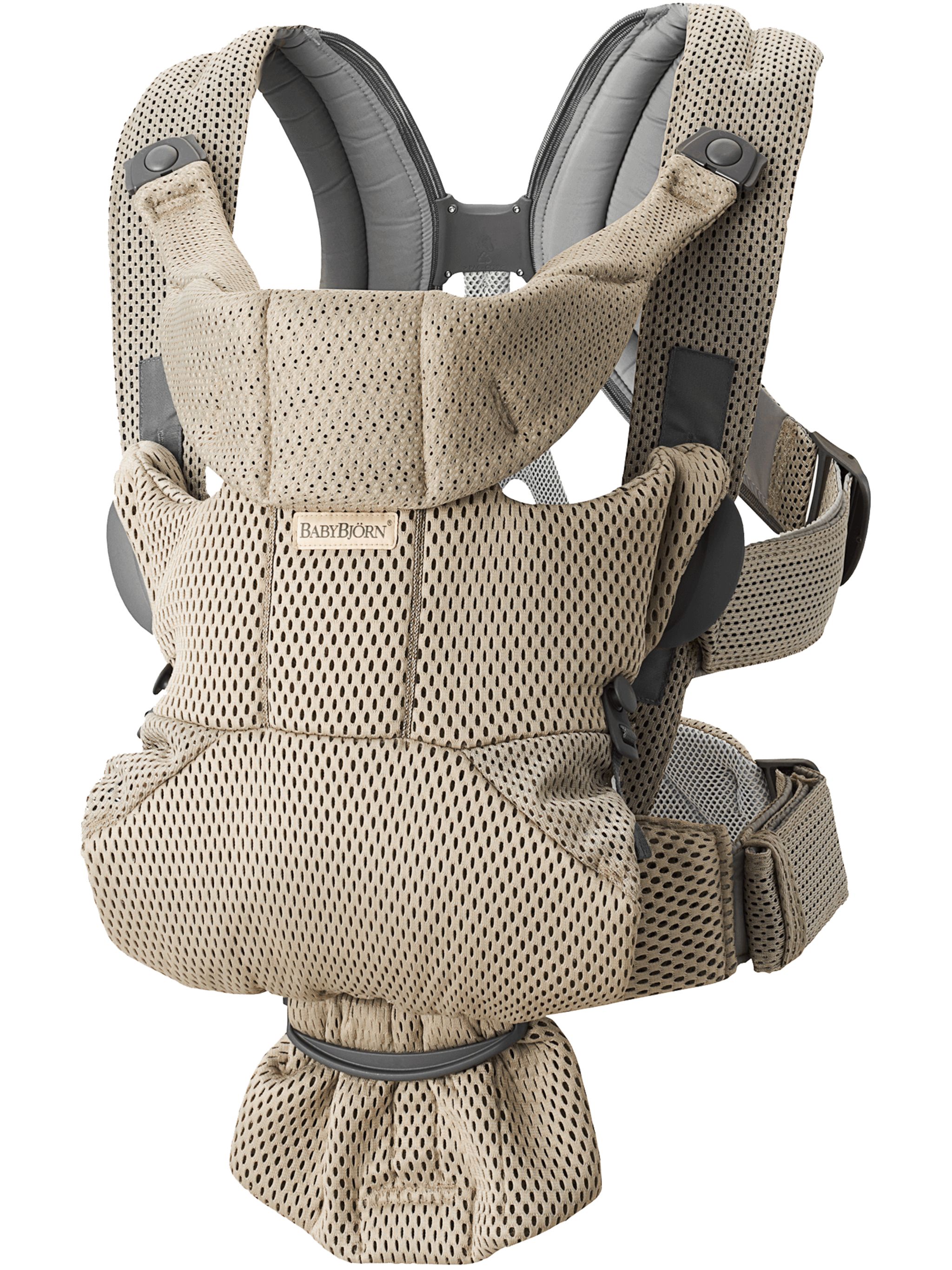 BabyBjörn Move 3D Mesh Draagzak - Grijs/Beige - Buikdrager - Ergonomisch - 3.2-12kg