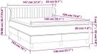 vidaXL Boxspringbed met matras, fluweel, donkerblauw, 140x190 cm
