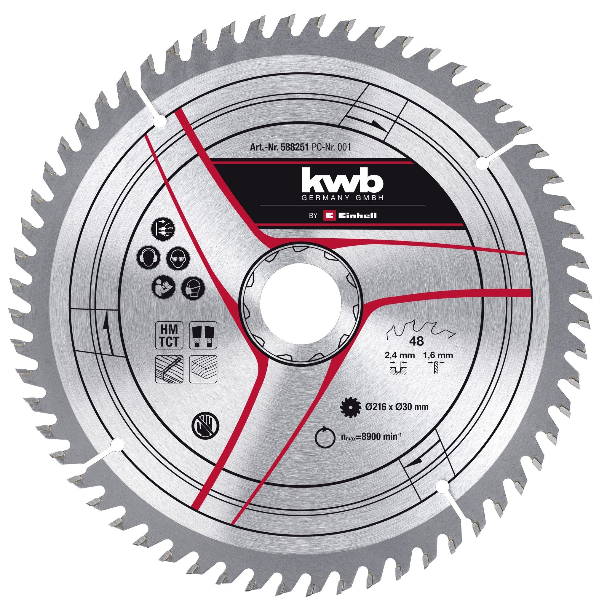 kwb Zaagblad 216 x 30 x 1,6 mm 60 Tands
