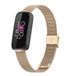 By Qubix Qubix - Milanese bandje met klemsluiting - Vintage goud - compatibel met Fitbit Luxe