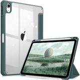 Fintie Beschermhoes voor iPad (A16) 11e generatie 11 inch 2025, iPad 10e generatie 10,9 inch 2022 - [Stylus-opslag] Transparante beschermhoes, schokbestendig, bosgroen