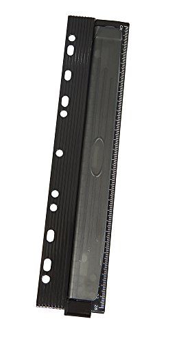 Genie PP-4M vier-gaats papierperforator voor archiveren (metalen perforator met geïntegreerde liniaal van 28 cm en verzamelcontainer) - zwart