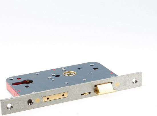Lips 2424 DIN RS Insteekslot - RVS geborsteld - Profielcilinder - Doornmaat 60mm - Paniekslot - Rechts
