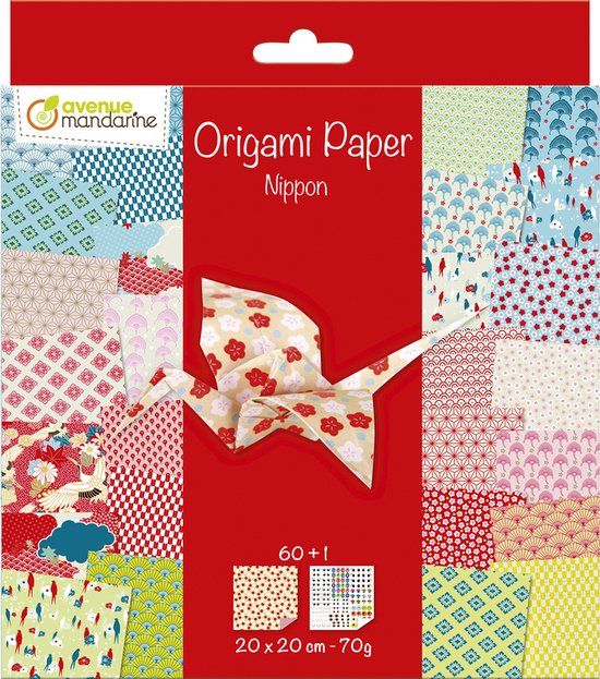 Avenue Mandarine Origami papier Nippon, 60 vel 70g 20 x 20 cm - met motief