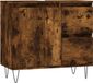 vidaXL Badkamerkast 65x33x60 cm bewerkt hout gerookt eikenkleurig