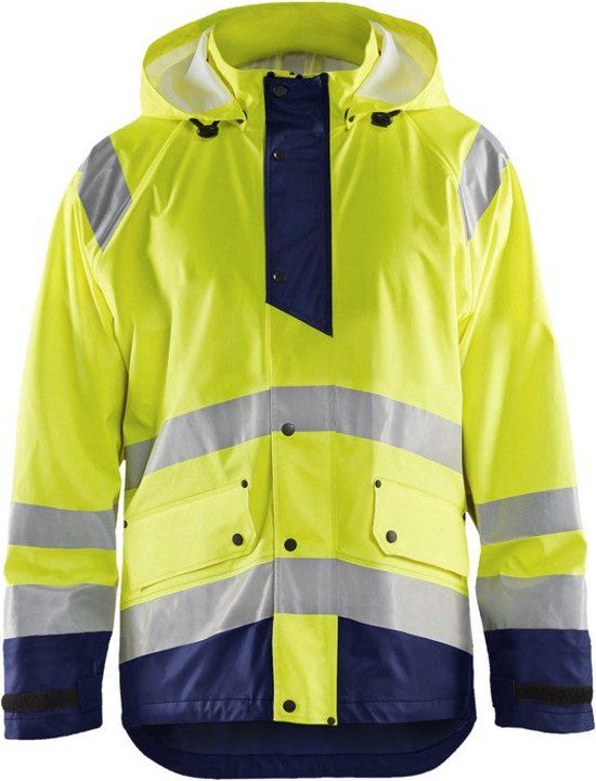 Blåkläder Blaklader Regenjas High Vis LEVEL 1 4323-2000 - High Vis Geel/Marineblauw - L