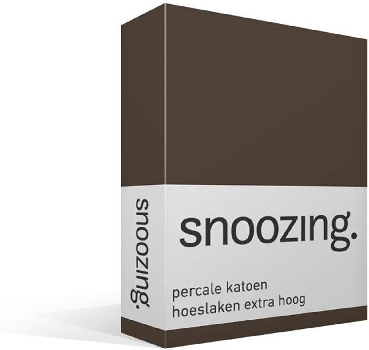 Snoozing percale katoen hoeslaken extra hoog - Lits-jumeaux (200x220 cm) - Geel