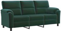 vidaXL Bank Donkergroen 214 x 85 x 93 cm fluweel