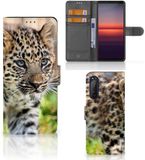 B2Ctelecom Sony Xperia 5II Telefoonhoesje met Pasjes Baby Luipaard