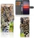 B2Ctelecom Sony Xperia 5II Telefoonhoesje met Pasjes Baby Luipaard