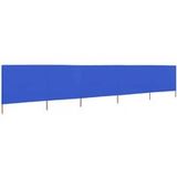 Paravent 5 panneaux, cloison de séparation, séparateur tissu 600 x 120 cm bleu azuré