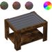 Chêne fumé table basse table de salon table de café avec LED 73x53x45 cm bois d'ingénierie