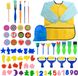 42 pièces éponges pinceaux tampons pour enfants, éducation précoce et préscolaire, apprentissage du dessin