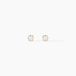 Eddie Boucles d'oreilles puces or jaune oxyde de zirconium