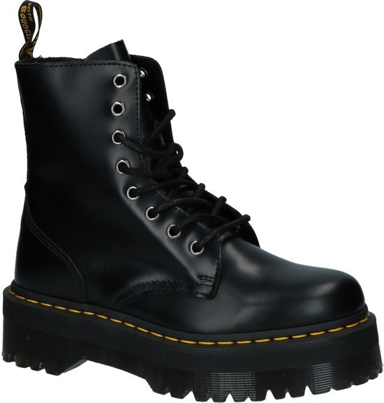 Dr. Martens - Jadon - Bottines stoer - Dames - Maat 39 - Zwart;Zwarte - Black Polished Smooth