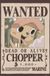 Your Decoration B.V. Affiche One Piece - Wanted Chopper 61x91,5cm