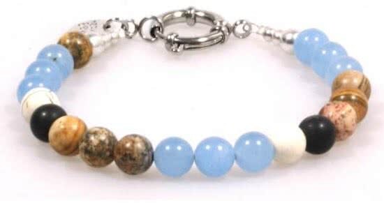 Heaven Eleven - heren armband - colored stones 8mm- 21cm voor andere maten zie omschrijving MB126