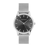 Carlheim Carl 4007 Silver Herenhorloges Japans kwartsuurwerk, zilver