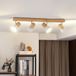 Lindby Thorin 4-lichts Plafondspot Hout/Metaal Licht Hout/Wit E14