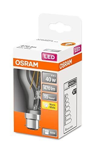 OSRAM LED lamp B22d 4W - Vervangt 40W - Warm wit (2700K) - Helder - LED Retrofit CLASSIC A