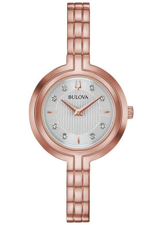 Bulova Rhapsody 97P145 - Women's Watch - Rose Gold Stainless Steel - 30mm