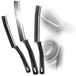 Broom with handle - Set of 3 - Stiff PET bristles - 12 cm