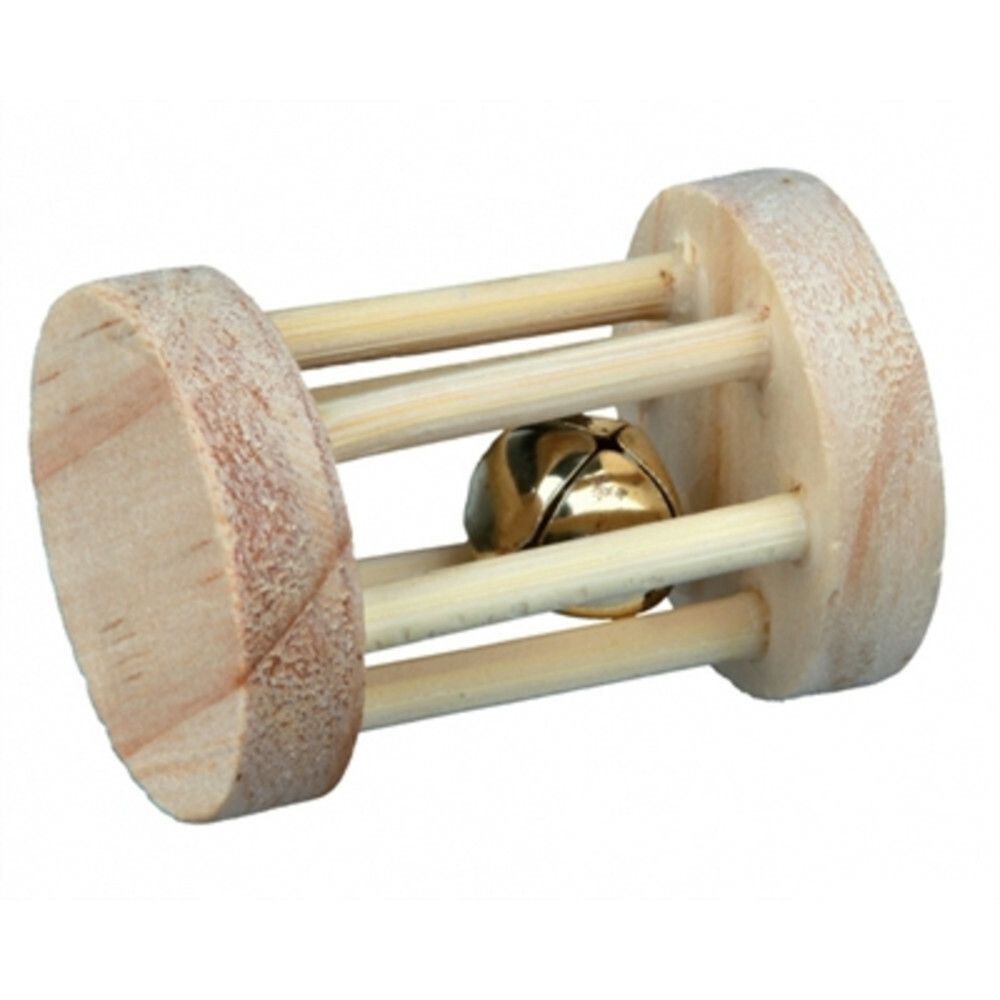 Trixie Speelrol Hout met Bel 5 x 3,5 cm