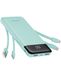 Charmast Batterie Externe 10000mAh Mince Power Bank avec 4 Câbles Intégré
