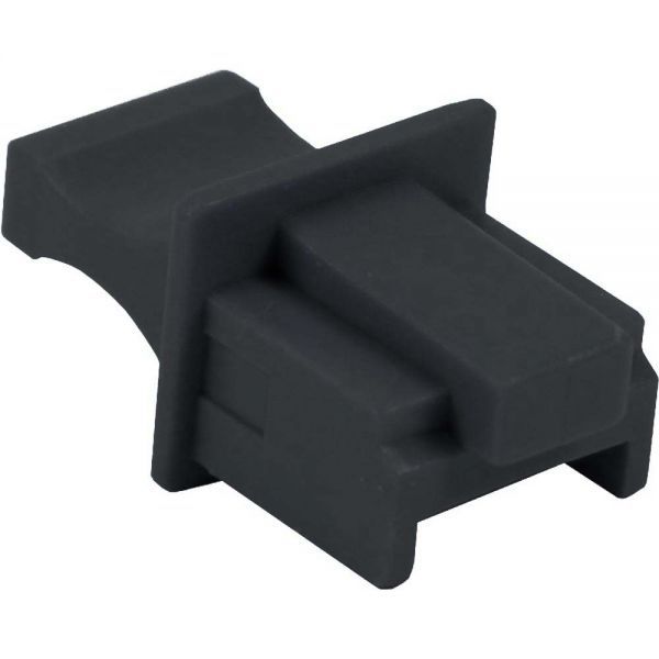 Inline Afsluitcover voor RJ45 poort / 100 stuks - zwart