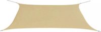 vidaXL Zonnescherm rechthoekig 4x6 m oxford stof beige