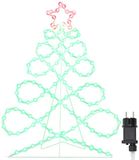 vidaXL Lampe en forme de sapin de Noël 144 LED multicolore 80 x 56 cm PVC